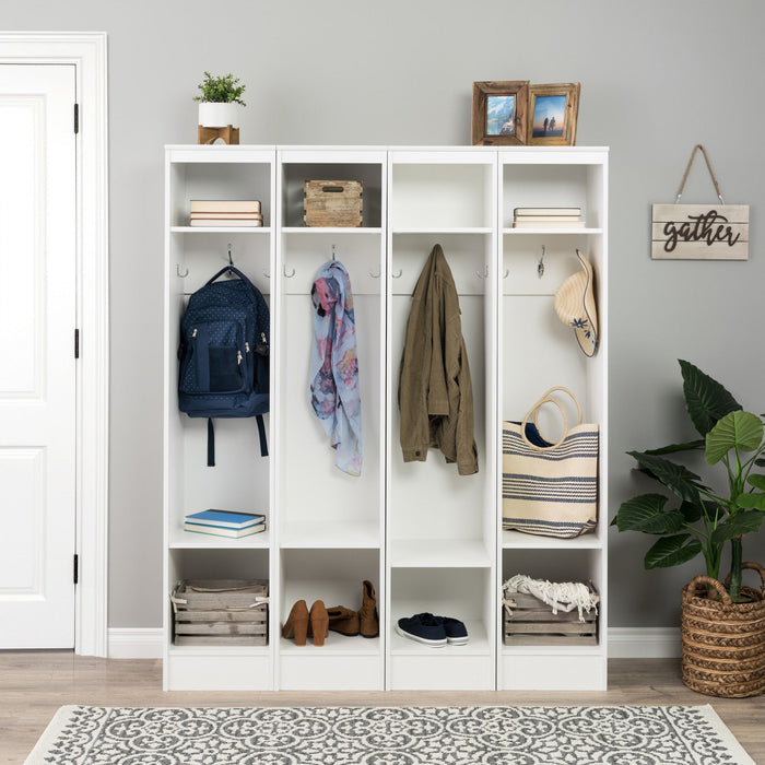 Narrow Entryway Organizer - White
