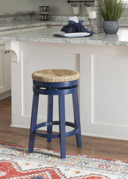 Morgan Counter-Height Stool - Navy Blue