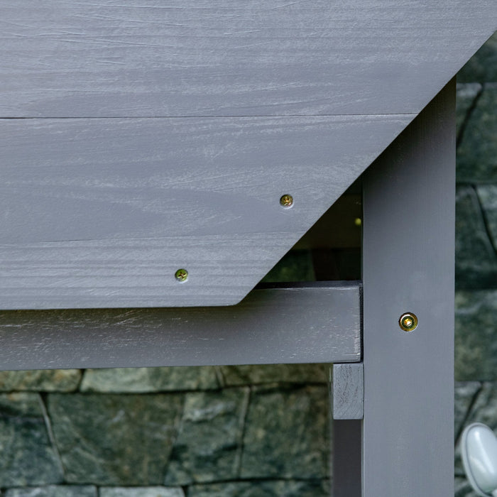 Outsunny Elevated Planter Box With Legs Wood Raised Garden Bed With Non-woven Fabric, Elevated Plant