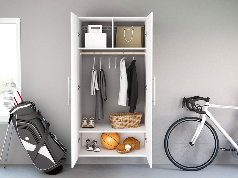Hangups 2-shelf Wardrobe Storage Cabinet - White 
