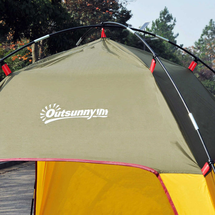 Outsunny 7x7x5.5ft Outdoor Folding Pop Up Beach Tent Sun Shade Shelter Patio Camping Canopy Fast Pit