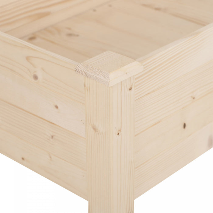Outsunny 48''x22''x30'' Elevated Planter Box With Legs Wooden Patio Raised Garden Bed Outdoor Flower