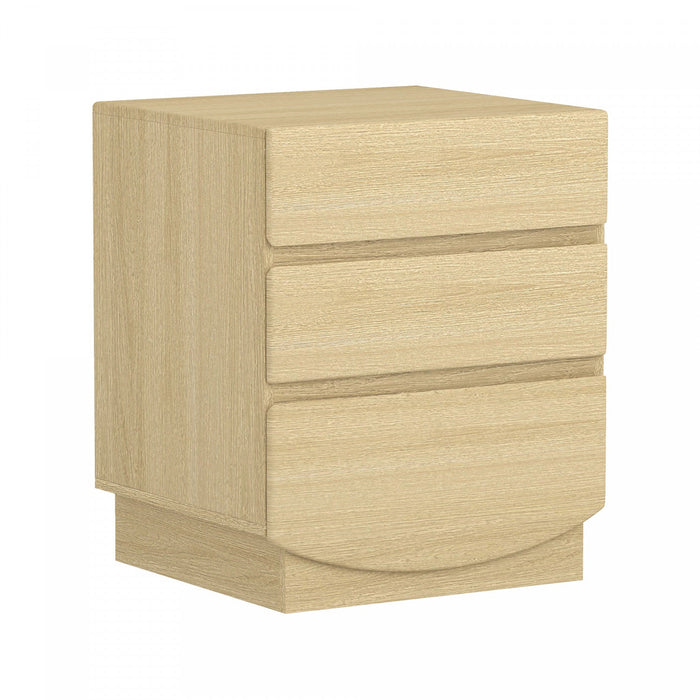 Ardea Contemporary 20\" Nightstand in Natural Oak (3-Drawer) 