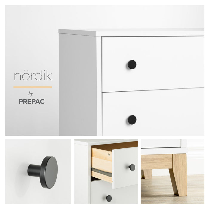 Prepac Nordik 6-Drawer Dresser - White Oak