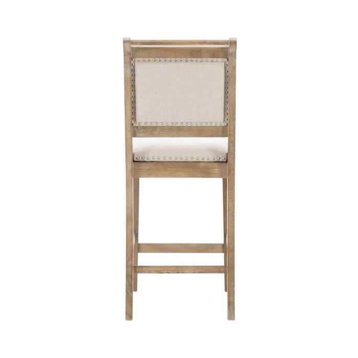 Emmy Fabric Counter-Height Stool - Grey