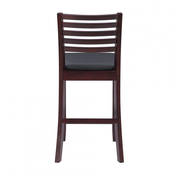 Torino Faux Leather Ladder Back Counter-Height Stool - Merlot