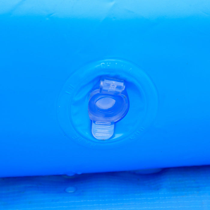 Outsunny Inflatable Swimming Pool Family-sized Blow Up Pool Round Paddling Pool With Hand Pump For K