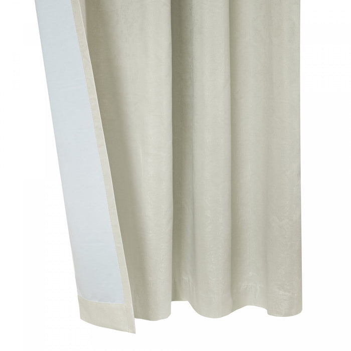 Thermaplus Vigo Off-White Blackout Grommet Curtain Panel - 52 x 95