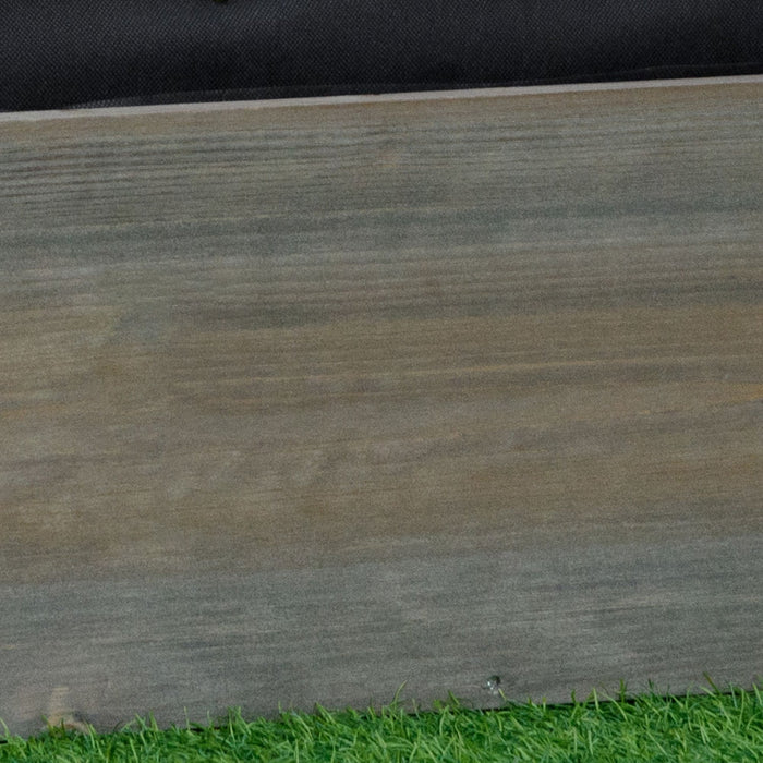 Outsunny 38\" X 12\" Raised Garden Bed Elevated Wooden Planter Box Outdoor For Backyard, Patio To Grow