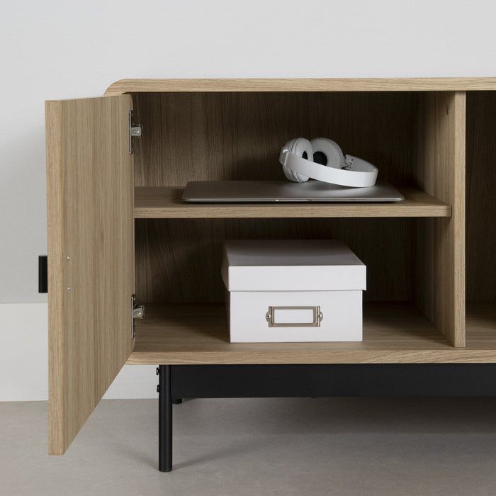 Mezzy Tv Stand With Door And Drawers - Natural Oak 