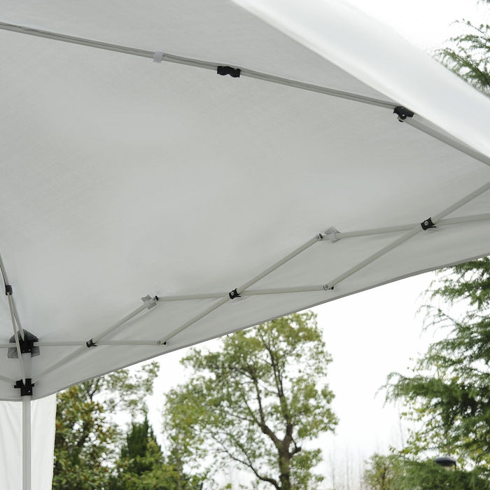 Outsunny 8' X 8' Pop Up Canopy With Inclined Legs, Outdoor Folding Tent, Portable Garden Party Gazeb