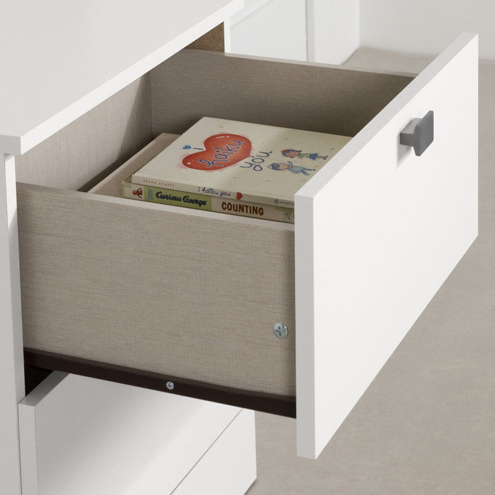Spark 2-drawer Nightstand - Pure White 