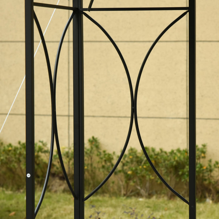 Outsunny 10' X 10' Patio Gazebo Outdoor, Canopy Shelter With Double-tier Roof, Pavilion Sidewalls Fo