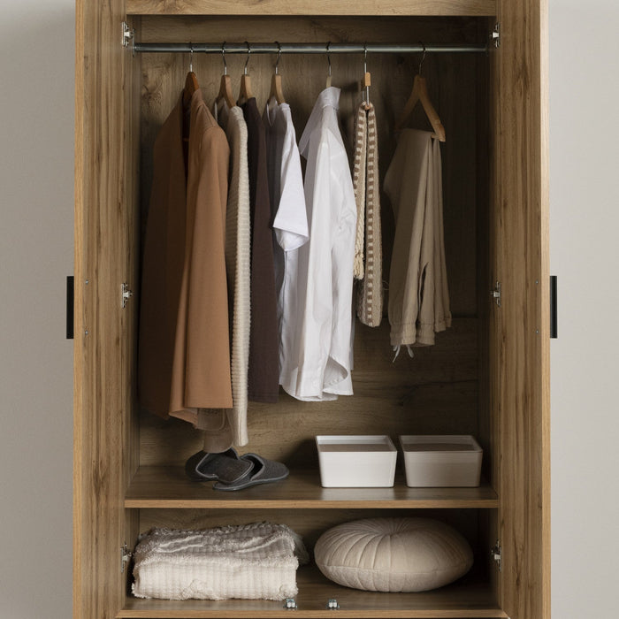 Musano Wardrobe Armoire With Doors And Drawers - Nordik Oak 