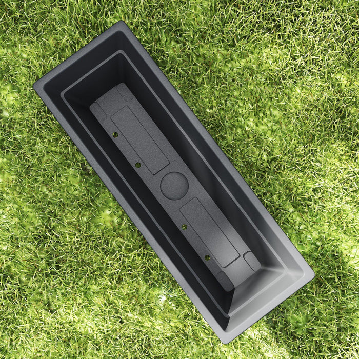 Outsunny 5 Pack 23 Inches Window Boxes Planters, Black
