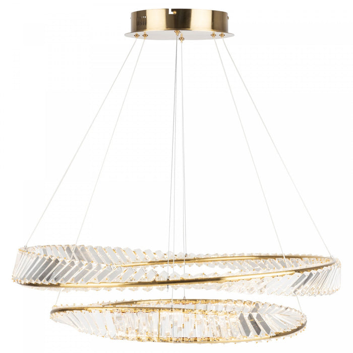 Stella 65 W LED Brushed Brass Chandelier