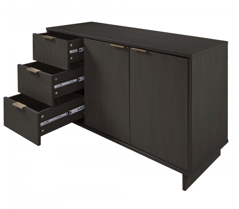 Granville Modern 55\" Sideboard in Charcoal Gray Buffet 