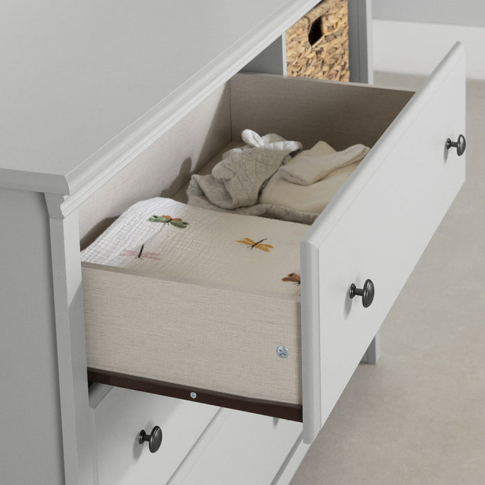 Cotton Candy 3-drawer Dresser With Storage Baskets - Soft Gray 