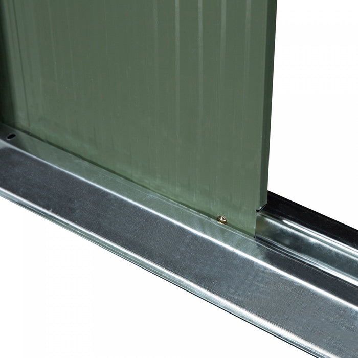 Outsunny 9' X 4' Metal Storage Shed, Garden Tool House With Floor Foundation, Double Sliding Doors, 