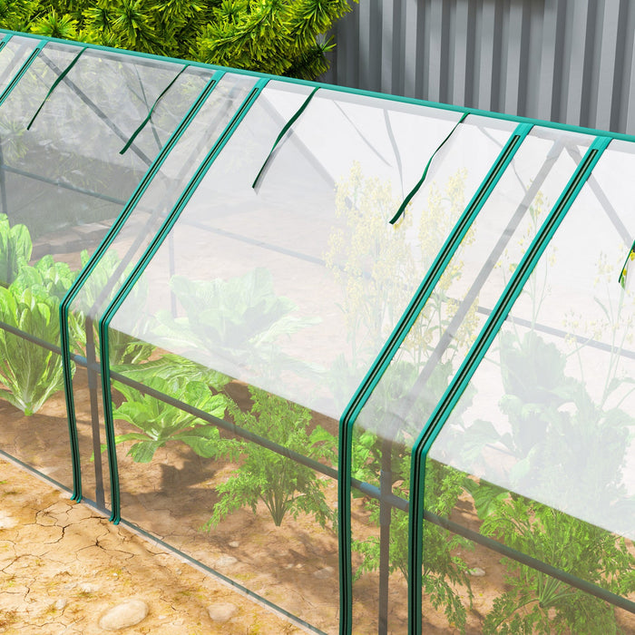 Outsunny 12' X 3' X 3' Portable Greenhouse, Tunnel Greenhouse Clear