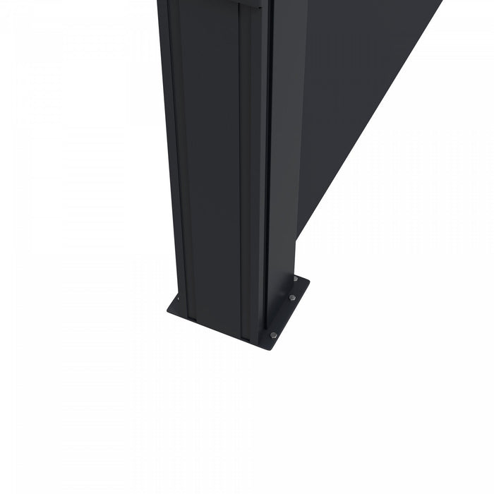 Outsunny 13' X 5' Retractable Side Awning, Garden Privacy Screen, Black