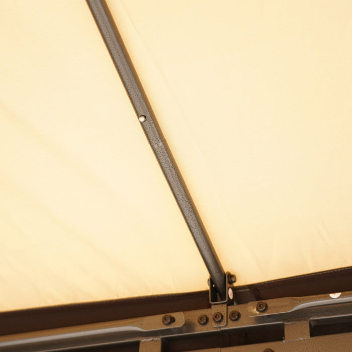 Outsunny 10' X 10' Soft Top Gazebo Canopy Tent W/ Double Roof, Eaves Design And Mesh Netting Sidewal