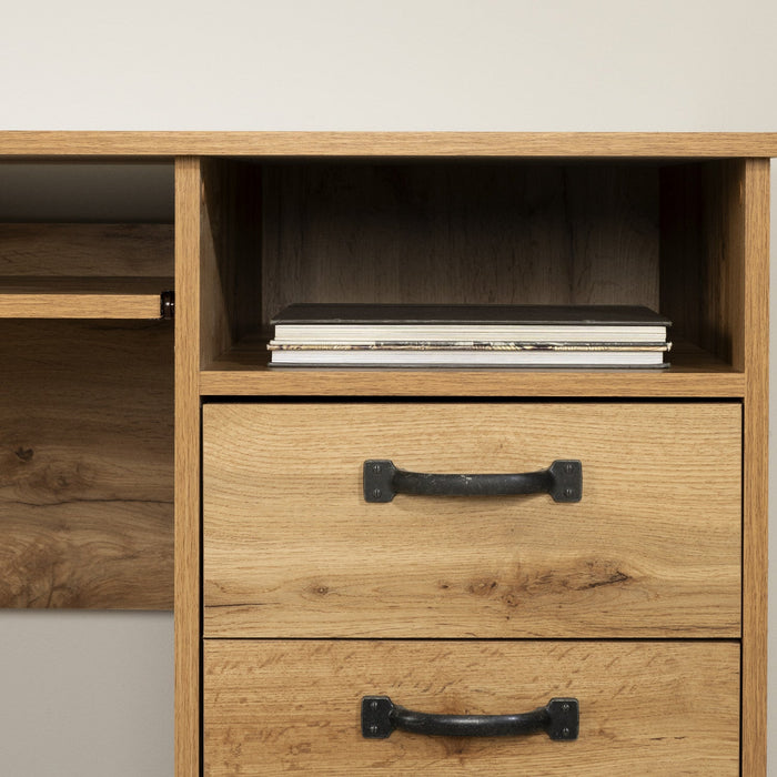 Tassio Desk with Keyboard Tray - Nordik Oak  