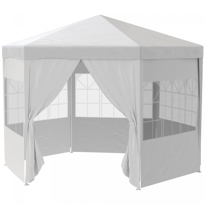 Outsunny 13 Ft. Gazebo Canopy Party Tent With 6 Removable Side Walls With Windows And Doors For Outd