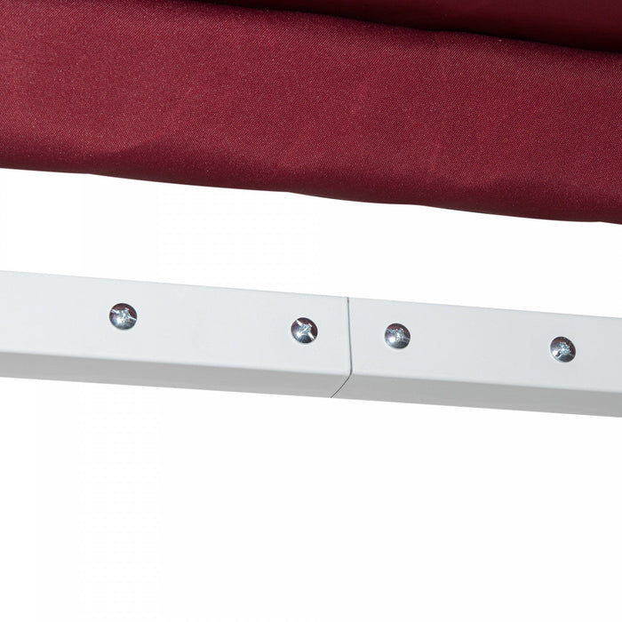 Outsunny 12' X 8' Retractable Awning Patio Awnings Sun Shade Shelter Red
