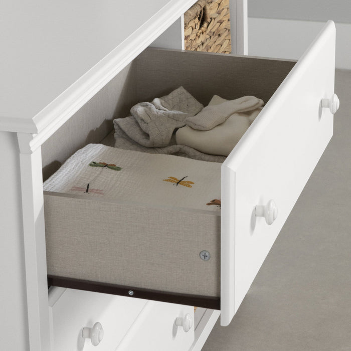 Cotton Candy 3-drawer Dresser With Storage Baskets - Pure White 