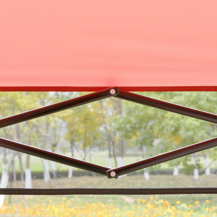 Outsunny 7' X 7' Garden Foldable Pop Up Gazebo Tent With Backpack & Adjustable Legs Outdoor Party Ca