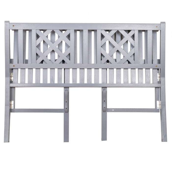 Outsunny Foldable Garden Bench,grey