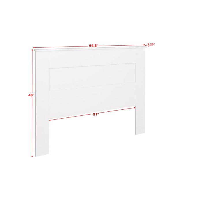 Queen Flat Panel Headboard - White