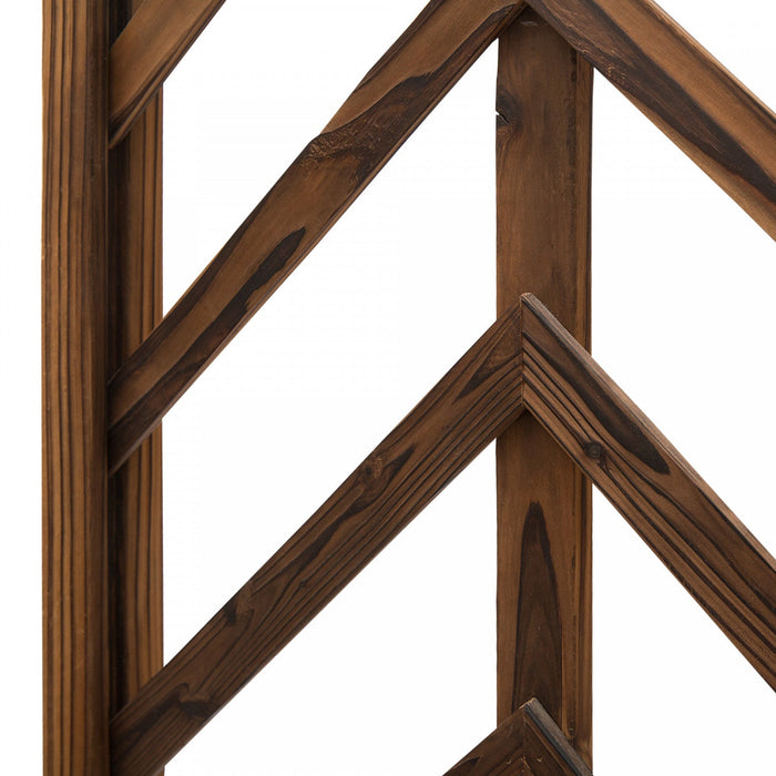 Outsunny 79\" Garden Trellis, Wooden Arched Arbour With Pergola Style Roof