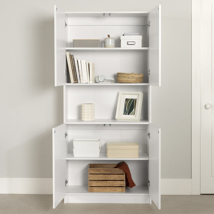 Liora 4-door Bookcase With Open Storage - Pure White 