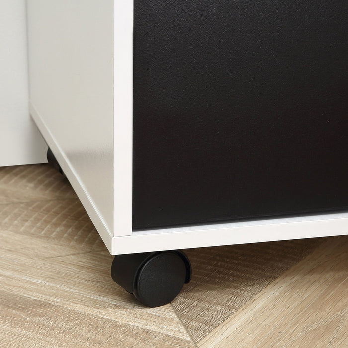 Homcom Lockable Filing Cabinet With Hanging Rail
