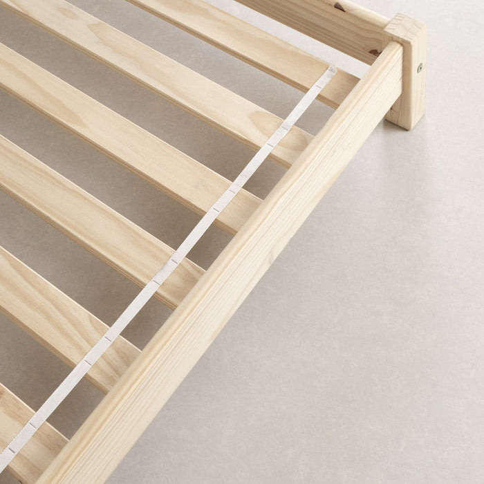 Sweedi Twin Bed with House Frame Headboard - Natural  