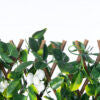 Willow Expandable Trellis 40 In X 80 In White Rose Leaves Artificial Plant