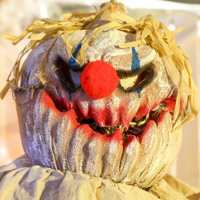 Outsunny 68" Life Size Halloween Animated Pumpkin Clown, Indoor Party Props