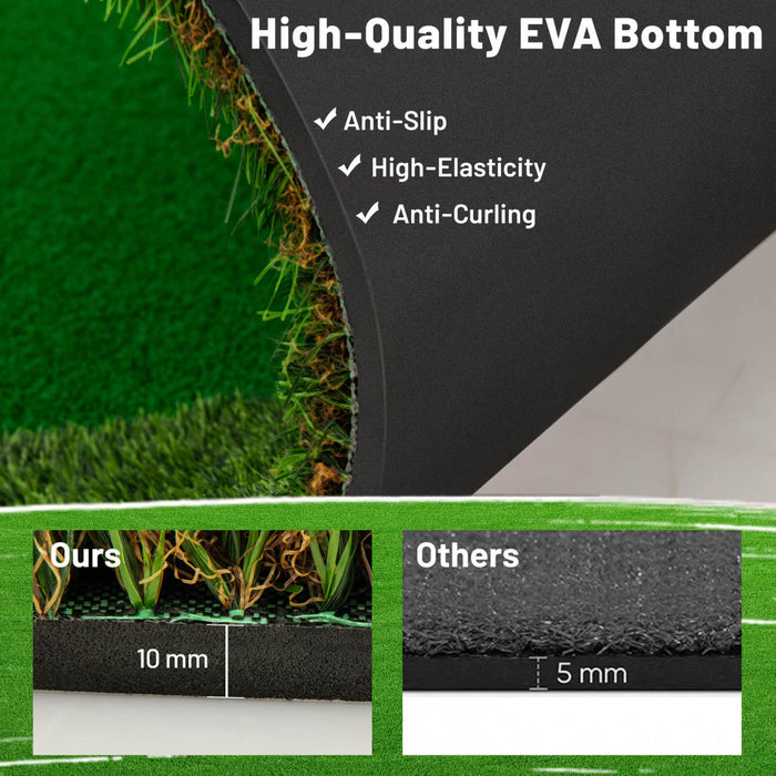 Costway 5 X 10 Ft Professional Golf Practice Mat With 3 Holes And Golf Balls For Home