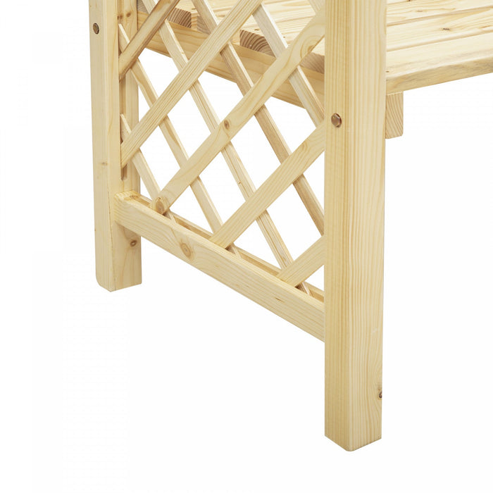 Outsunny Garden Bench With Arch Wooden Bench