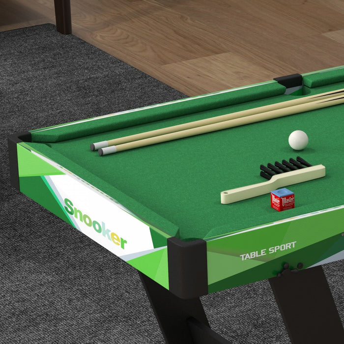 Soozier 41\" Folding Pool Table Set With Cues, Balls, Chalk, Triangle, Brush