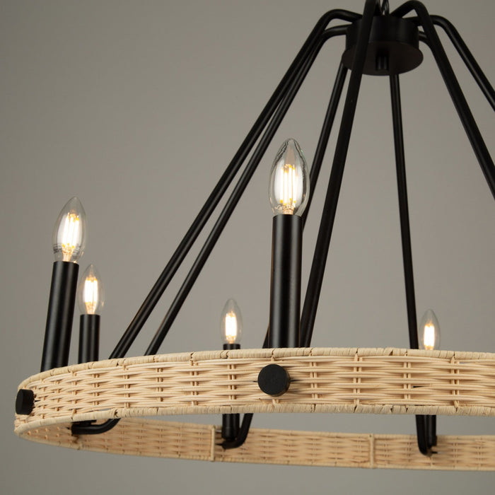 Perris 8-Light Black Chandelier 