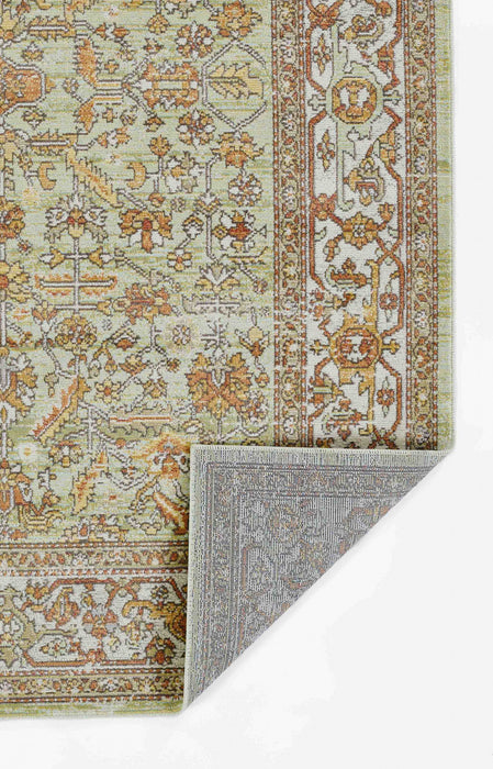 Hailey Traditional 5'3\" x 7'3\" Area Rug in Green Indoor Area Rug 