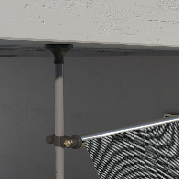 Outsunny 10' X 4' Retractable Awning, Freestanding & Non-screw, Dark Grey