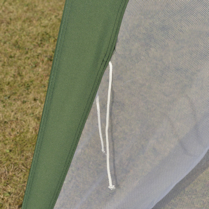 Outsunny 10x10ft Party Tent Canopy With Netting, Patio Screen House Slant Leg Outdoor Gazebo Sun Sha
