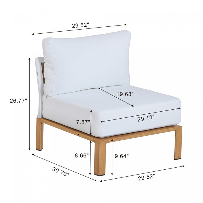 Vine Modern 4-Piece Conversation Set in White 
