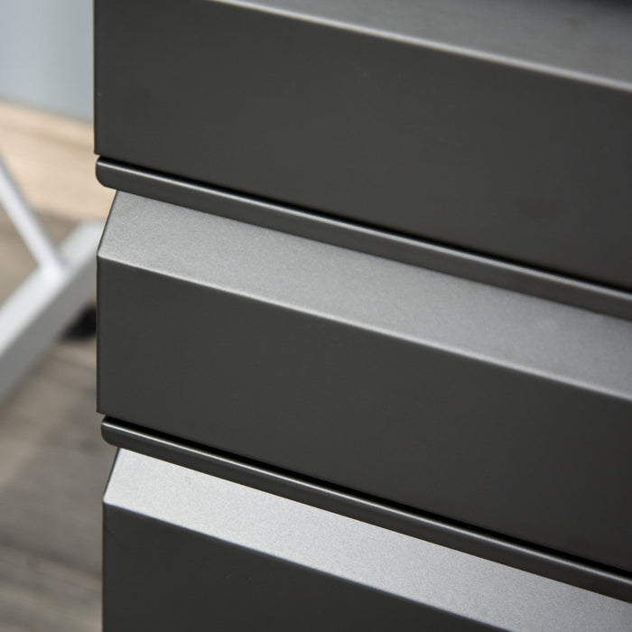 Vinsetto Filing Cabinet With 3 Lockable Drawers