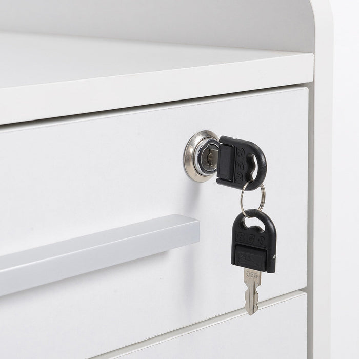 Homcom File Cabinet With 3 Lockable Drawers
