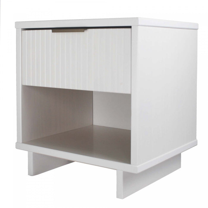 Granville Modern 18\" Nightstand in White (1-Drawer) - Set of 2 